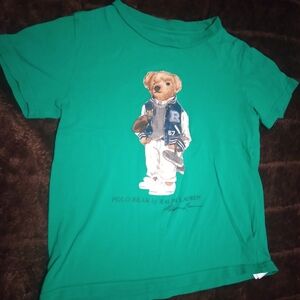 Ralph Lauren Polo Bear Dog Tee in Green